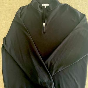 Peter Millar Men’s Quarter Zip, XL, black